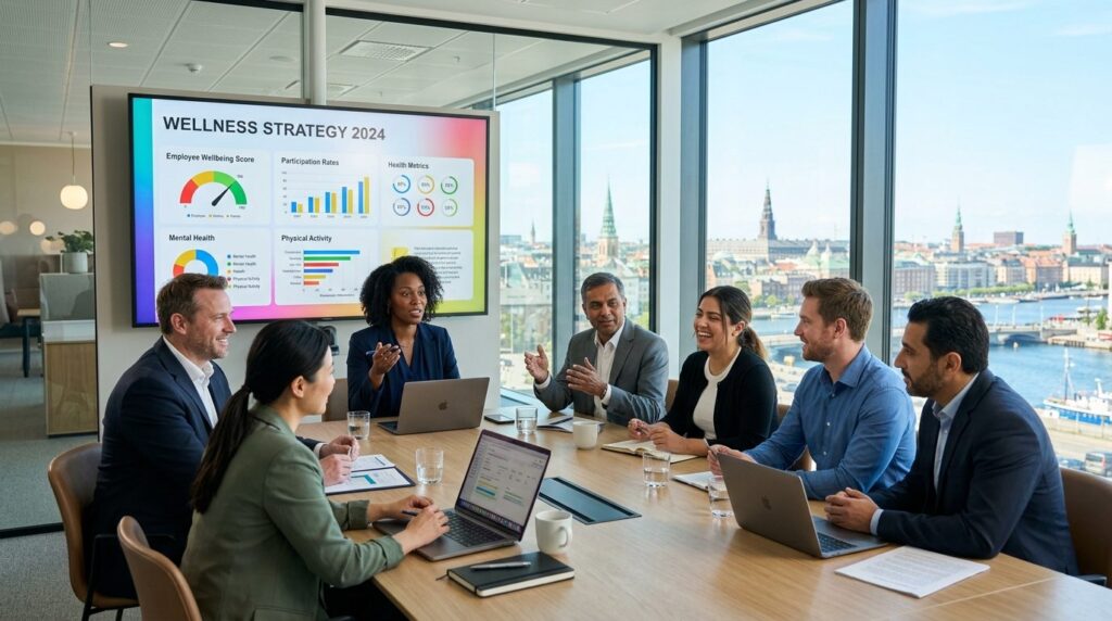 Group of diverse business professionals in a modern boardroo